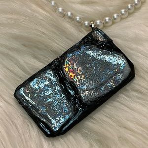 Stretchy Faux Pearls & ONE OF KIND CD Handmade Necklace